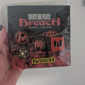 Twenty One Pilots "Breach" Enamel Pin Set - Black & Red